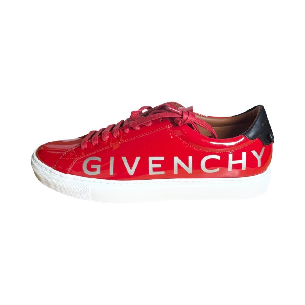 Givenchy Men's Red Patent Urban Knots Sneakers